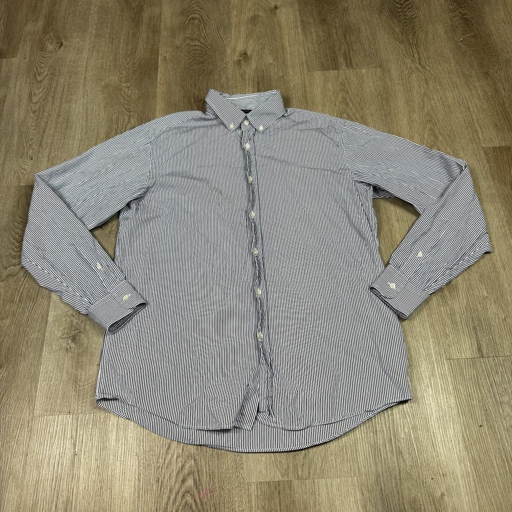 Ralph Lauren Black Label Mens Striped Long Sleeve Button Down Shirt Casual Top